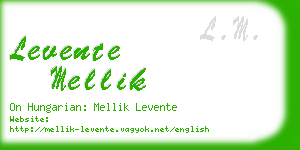 levente mellik business card